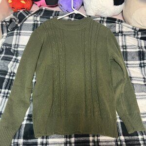 Women's Green and Khaki Jumper